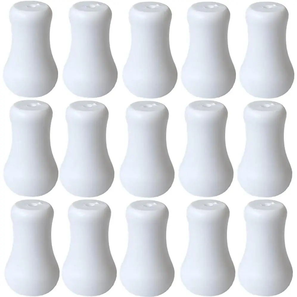 20 count White Plastic Cord Tassel Window Blind Cord Knobs Drops Pull End for Roman Shades Curtain Crafts Drawstring Tassels