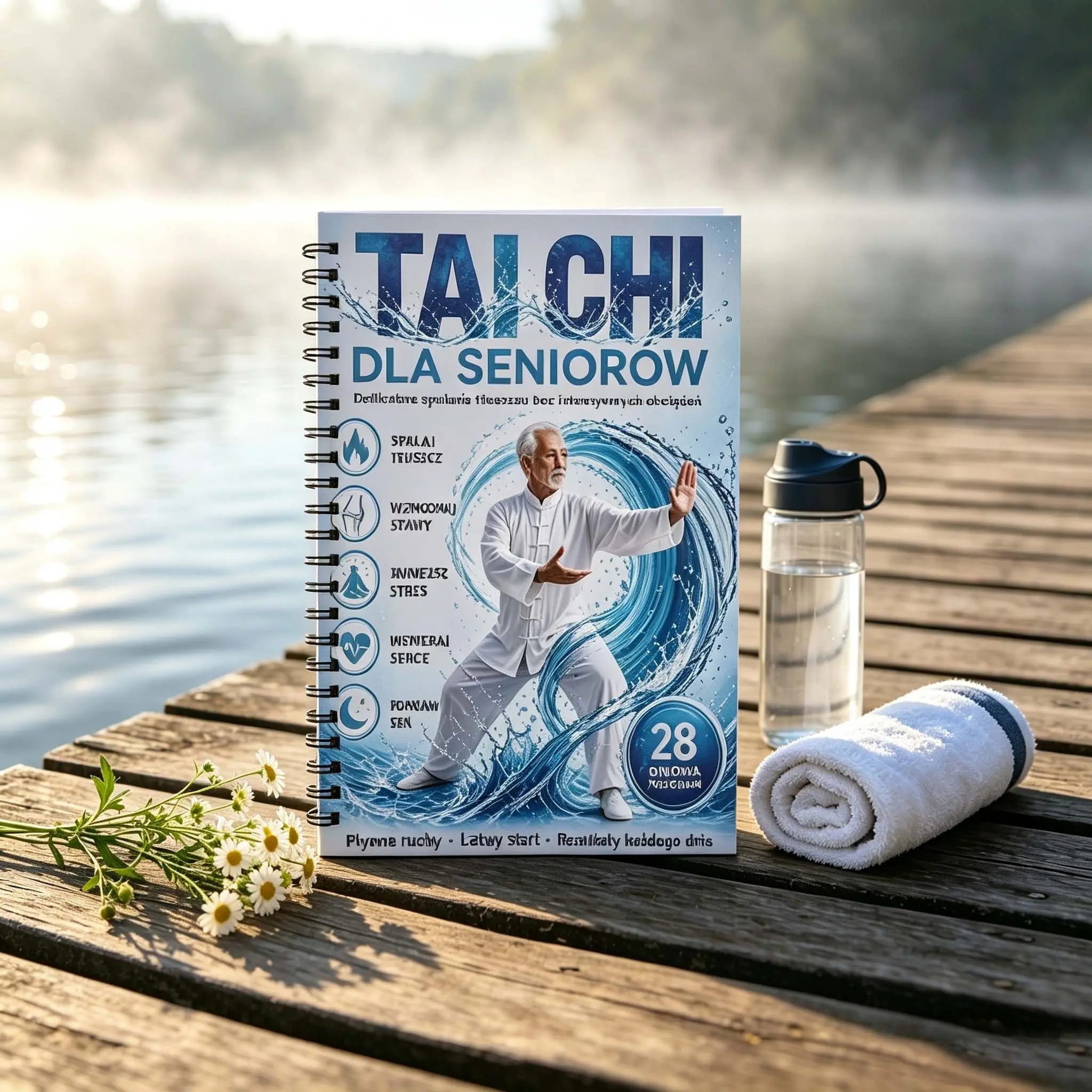 Polish Tai Chi Beginner Fitness Plan, Suitable for Seniors and Beginners, Daily 10-Minute Workout, Chair and Standing Options, 28-Day Home Challenge