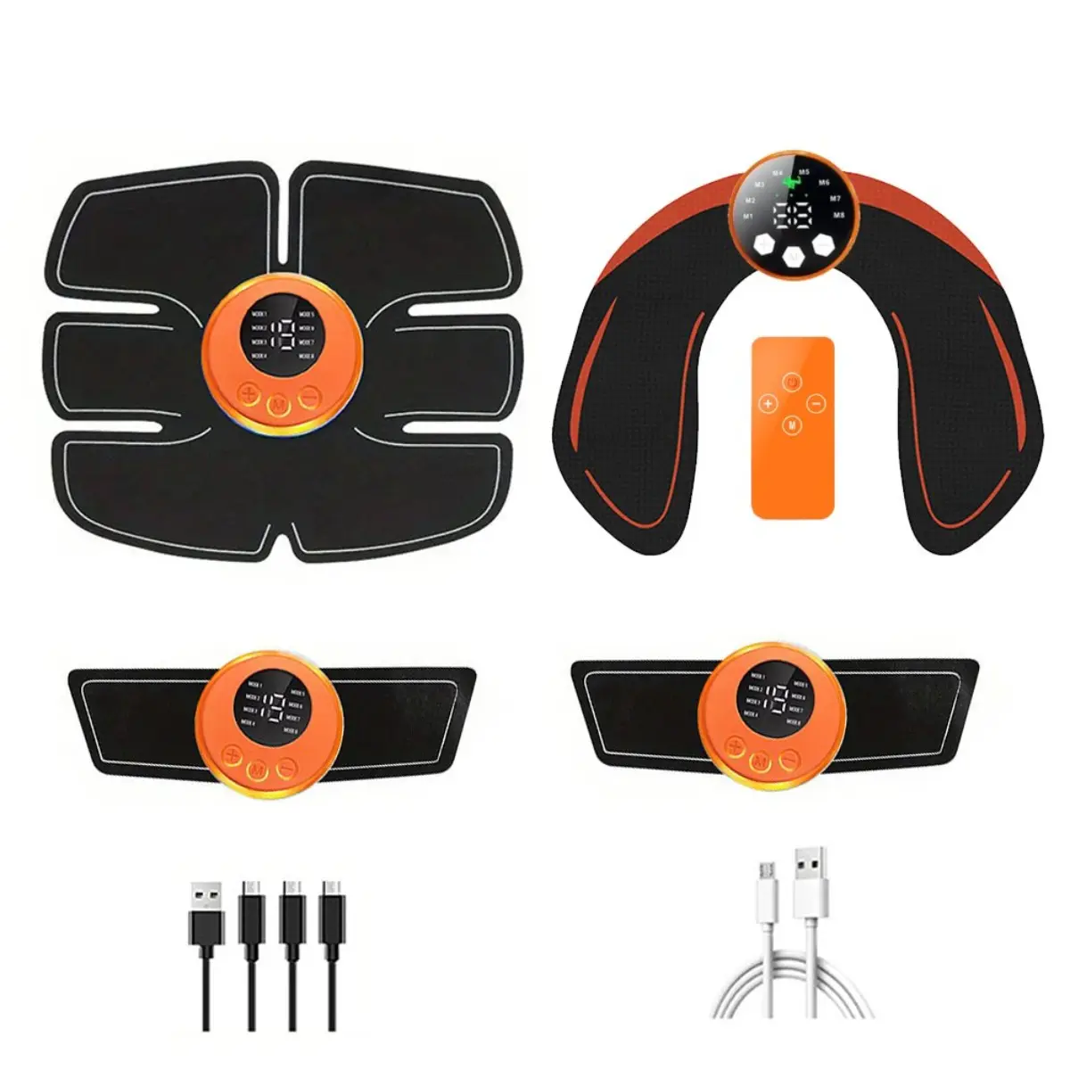 Abs Stimulator, Abdominal Muscle Exerciser, Ab Toning Belt, Waist and Hip/arm/leg Combo Trainer, Fitness Equipment for Men and Women, Rechargeable Wellness Belt
