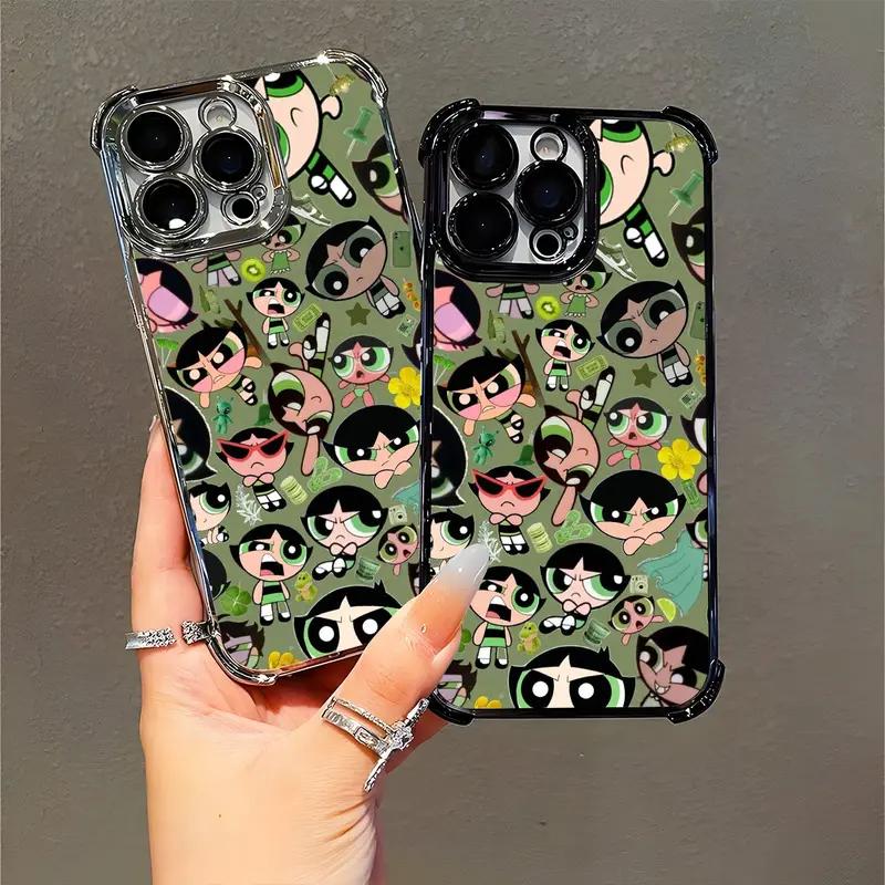 Retro P0werpuff Girls Phone Case,Giving gifts to friends and family,for iPhone 17 16 15 14 13 12 11 Pro Max X XS for Samsung S22–S26 Plus Ultra