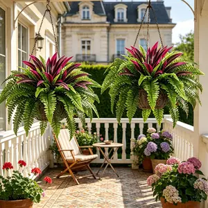 4 Pack Extra Large UV & Fade Resistant Waterproof Decorative Artificial Flowers, Realistic Plastic Faux Florals For Summer Outdoor Use, Ideal For Garden, Patio, Porch Railings, Courtyard, Wedding, Party, Photo Backdrop & All Holiday Event Decorations