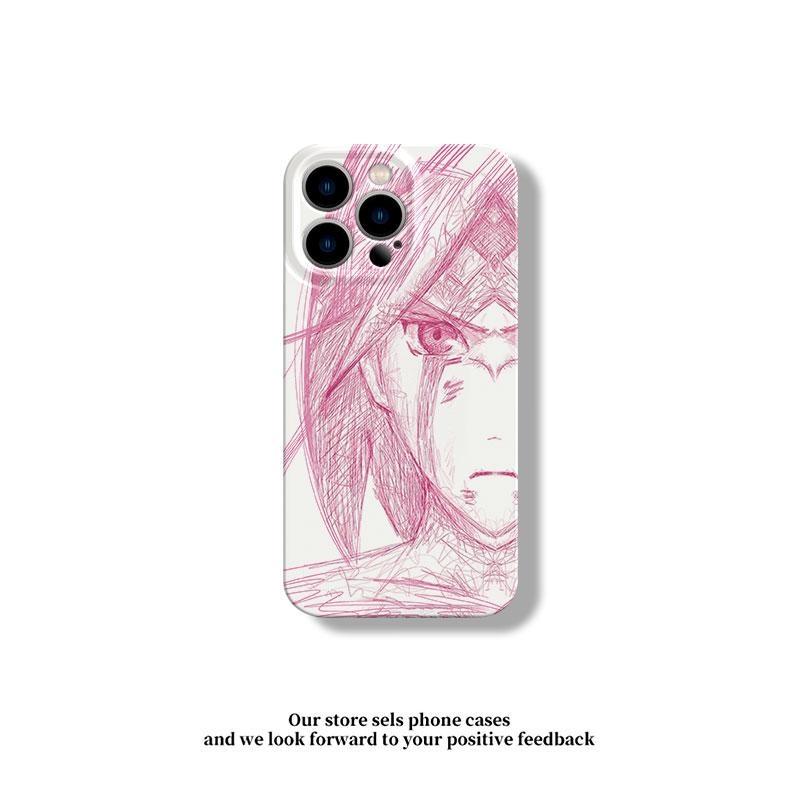 Viral Aesthetic Popular NARUTO Lovers Sasuke Sakura Phone Case for iPhone 11 12 13 14 15 16 17 Pro Max Plus Naruto White Film Cartoon shockproof Cover