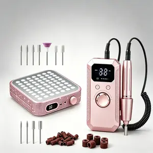 Powerful Nail Dust Collector, Electric Nail File Machine, 40w 450pa Suction, Sparkle Design, Low Noise, Replaceable Heads, Professional Use