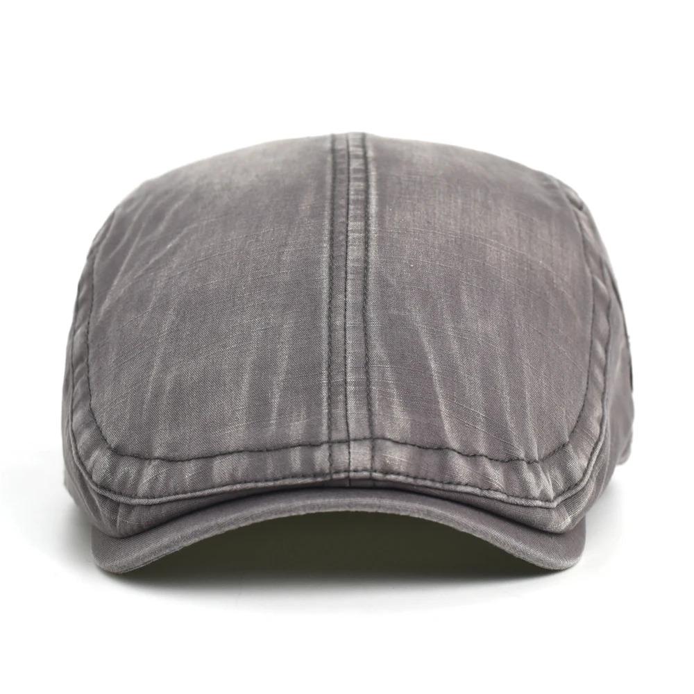 Four Seasons Washed Casual Newsboy Cap Men Women Distressed Peaked Cap Adjustable Beret Vintage Ivy Flat Cap