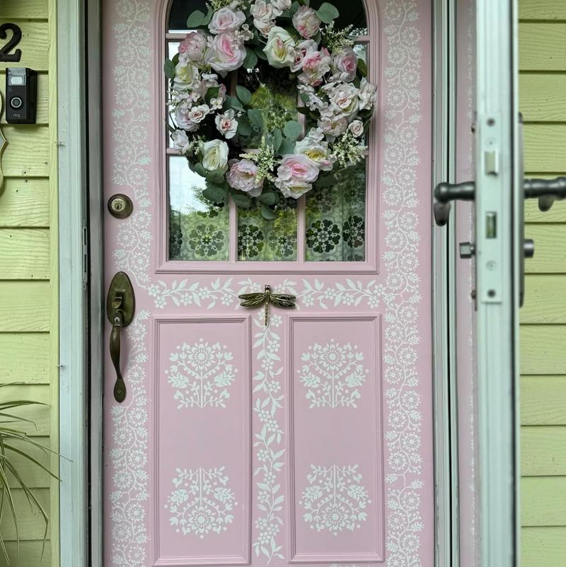 Talavera Stencil  Tile Stencil Floral Folk Mexican Stencils for Painting on Wall Floor Furniture  Home Decor