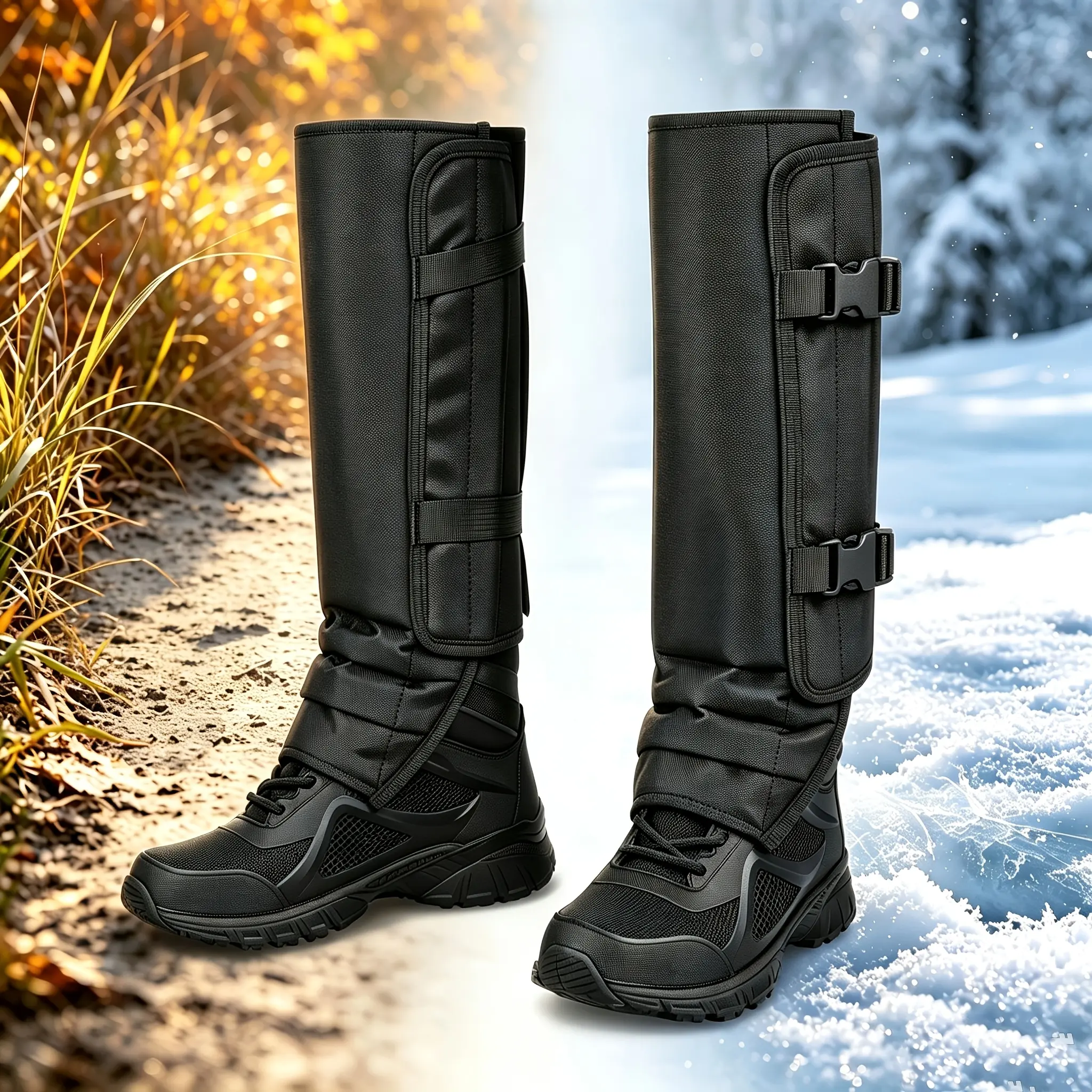 1Pair Gaiters Guard Chaps for Hunting Outdoor Working| Bite Protection for Lower Legs, Adjustable Proof Gaiters Fit for Men & Women