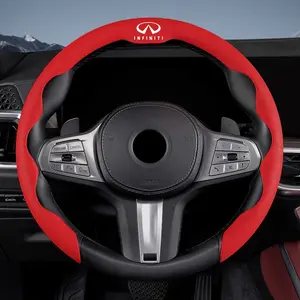 Car Steering Wheel Booster Cover Non-Slip Auto Interior Steer Protector Accessories For Infiniti QX80 QX60 Q50 Q60 QX50 Q30 Q70 QX65 QX55 QX30 QX70 Q70L EX FX JX