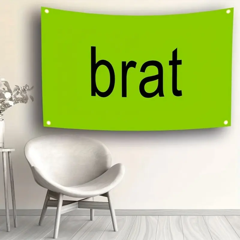 Brat Album Flag - Versatile Polyester Music Banner for Home, Dorm & Living Room Decor, 2x3ft or 3x5ft