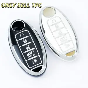 1pc 5 buttons Key Cover TPU Car Keys Shell For Nissan For Altima For Sentra For Rogue For Maxima Remote Key case Car Key Protector Anti fall and dust-proof keybag Car Key Accessory