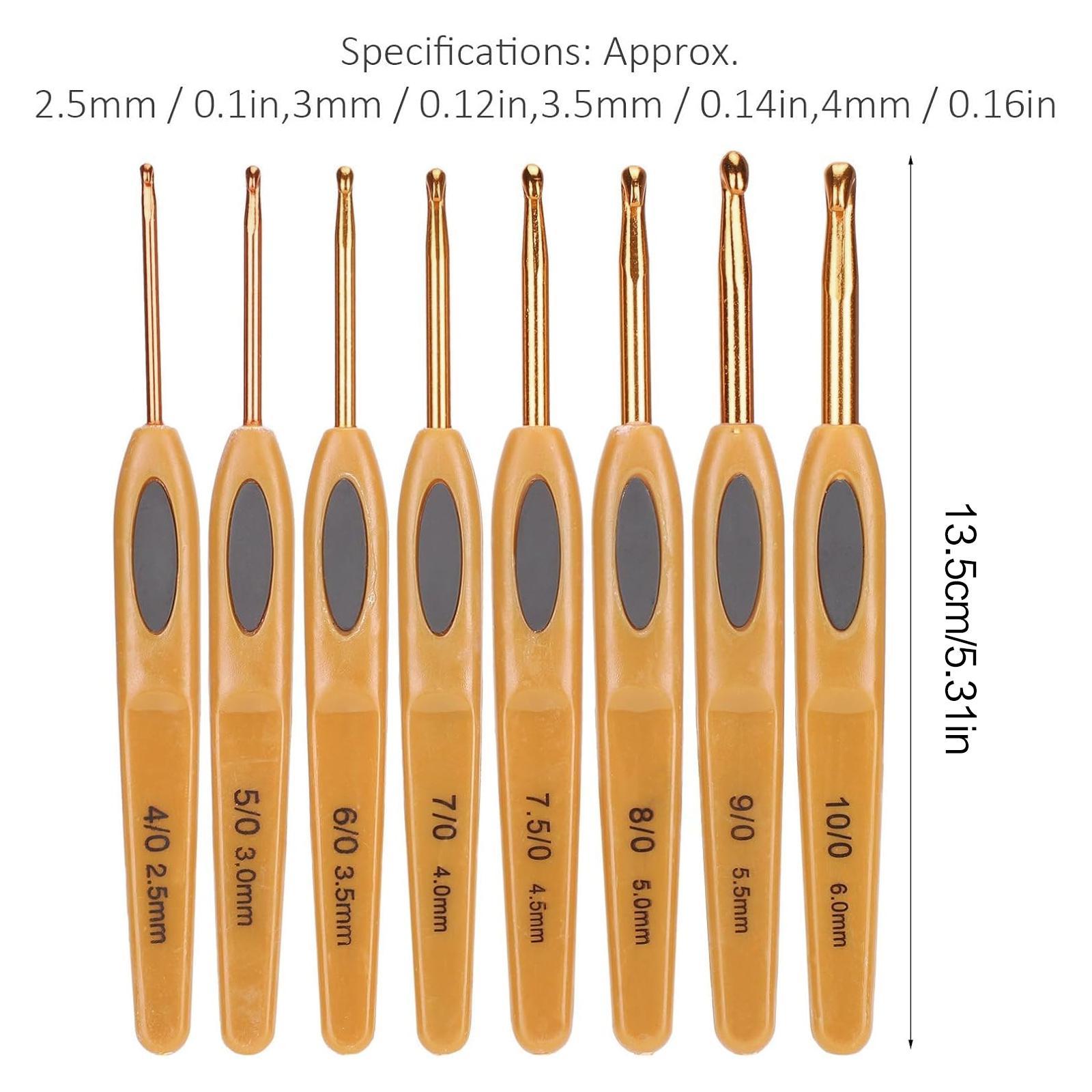 Mixed Size Crochet Needle Set, 8 Counts/set Soft Touch Crochet Hook, Suitable for Home Yarn Crafts, Crochet Gift Kit