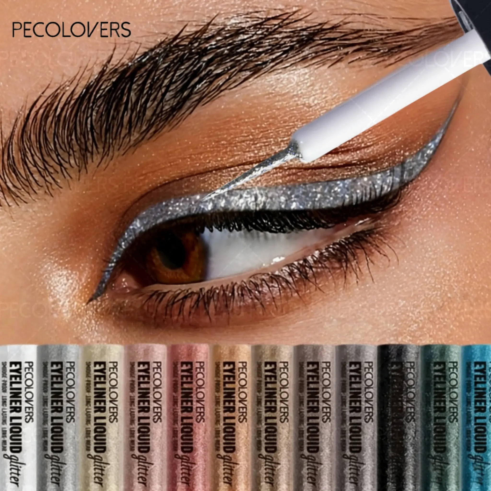 1PC Metallic Blue Green Copper Eyeliner | High Pigmented Non-Fading, Smudge-Proof Waterproof Smooth Glide, Eyeliner Pencil, Metallic Shimmer, For All Skins
