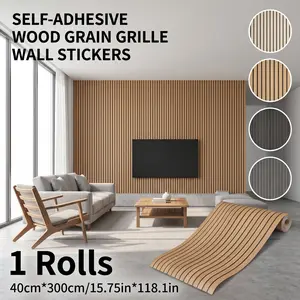 3D Wood Panel Wall Decor, Luxury Natural Wood Texture, High Density Durable Material, Easy Install Peel & Stick, DIY Cuttable, Multi-Room Use, Wall Panels Roll