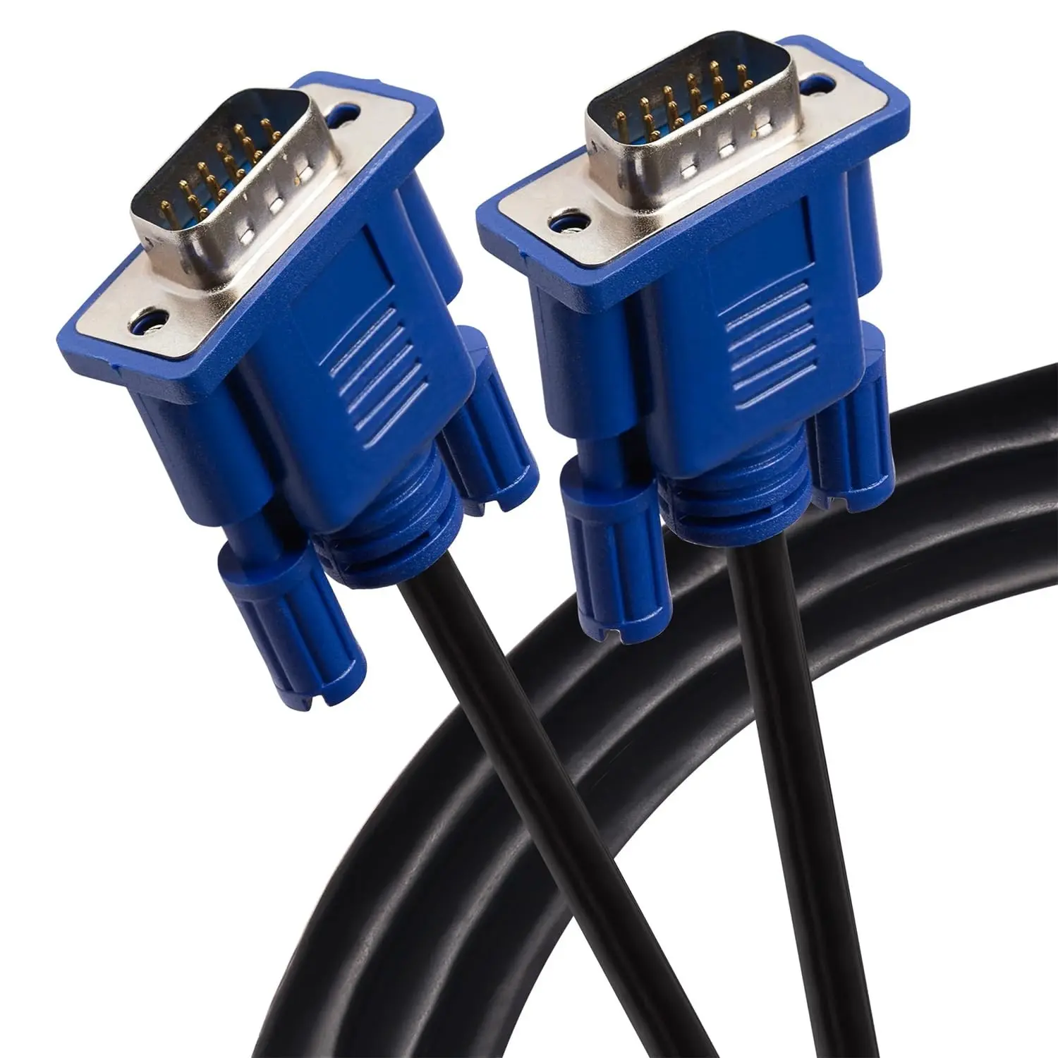 VGA Cable 5ft 1.5m 1920x1080 FHD 60Hz High Speed Male-to-Male Genuine Parts for Monitor Television PC TV Box Gaming Console Projector