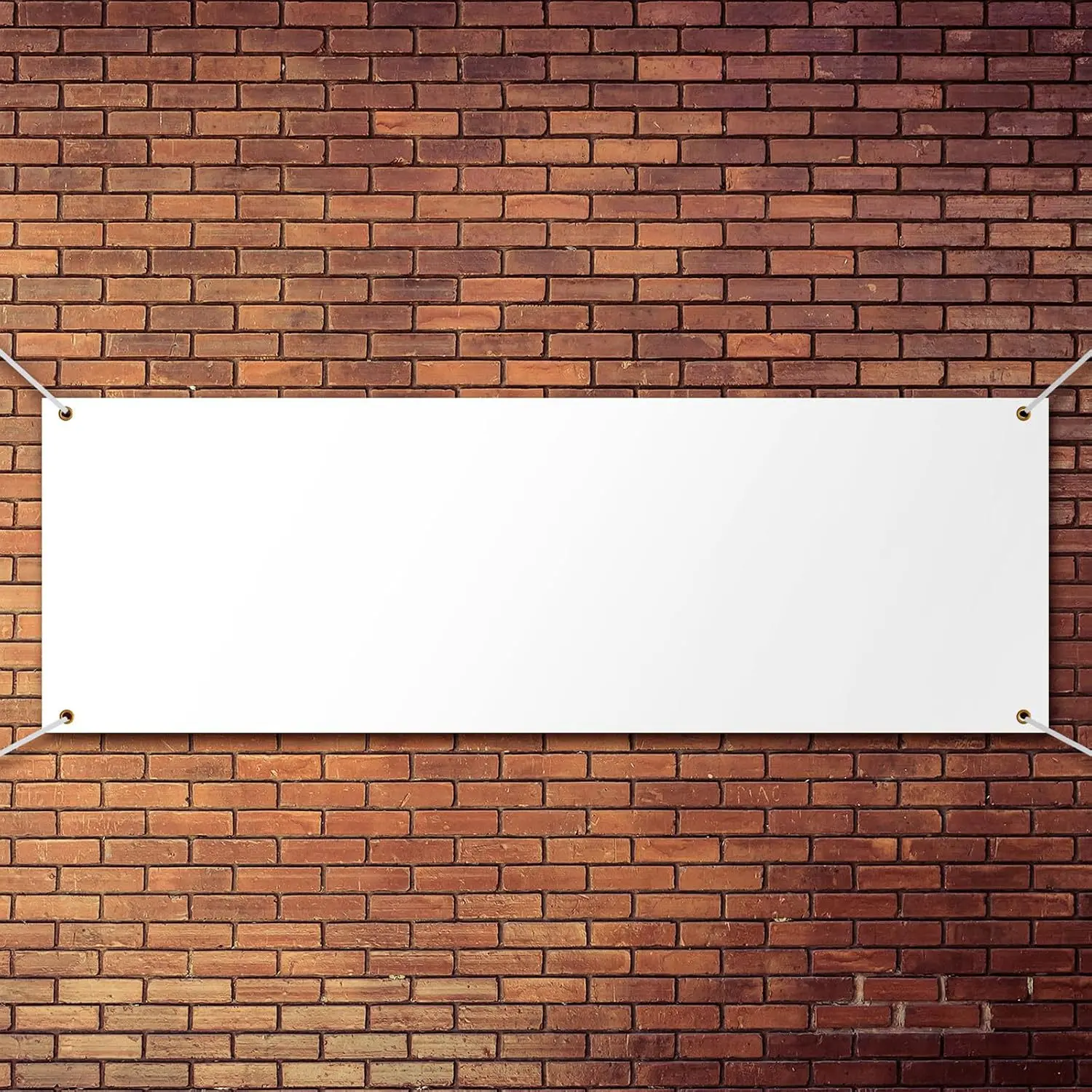 Blank Banner to Decorate Polyester Oxford Cloth,White,2 X 6 Feet