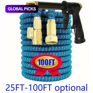 Expandable Garden Hose Set, Portable Garden Hose with 3/4 Inch Heavy Duty Solid Brass Connector, Lightweight & Leak Proof Water Hose Watering System for Watering & Car Washing #GLOBAL PICKS