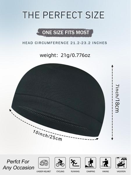 3pcs Unisex Simple Style Plain Color Beanie Fitted Hat, Casual Windproof Sportive Warm Beanie Hat, Fashionable Beanie Hat for Outdoor Sports for Men & Women