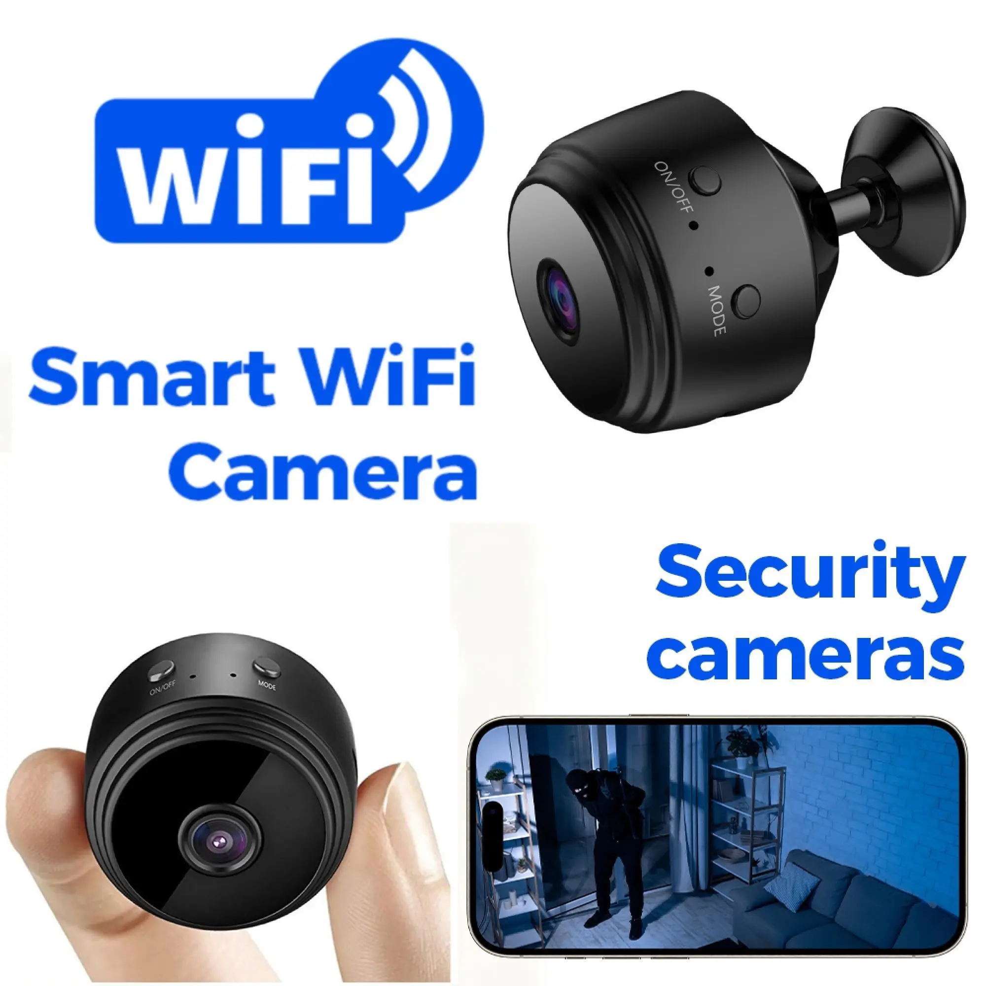 Small Wireless Home Security Camera, Magnetic Flexible Installation, Audio Video Recording, Pet Camera, Indoor Safety Monitor, Wireless Wifi Camera, Wireless Cameras For Home Security