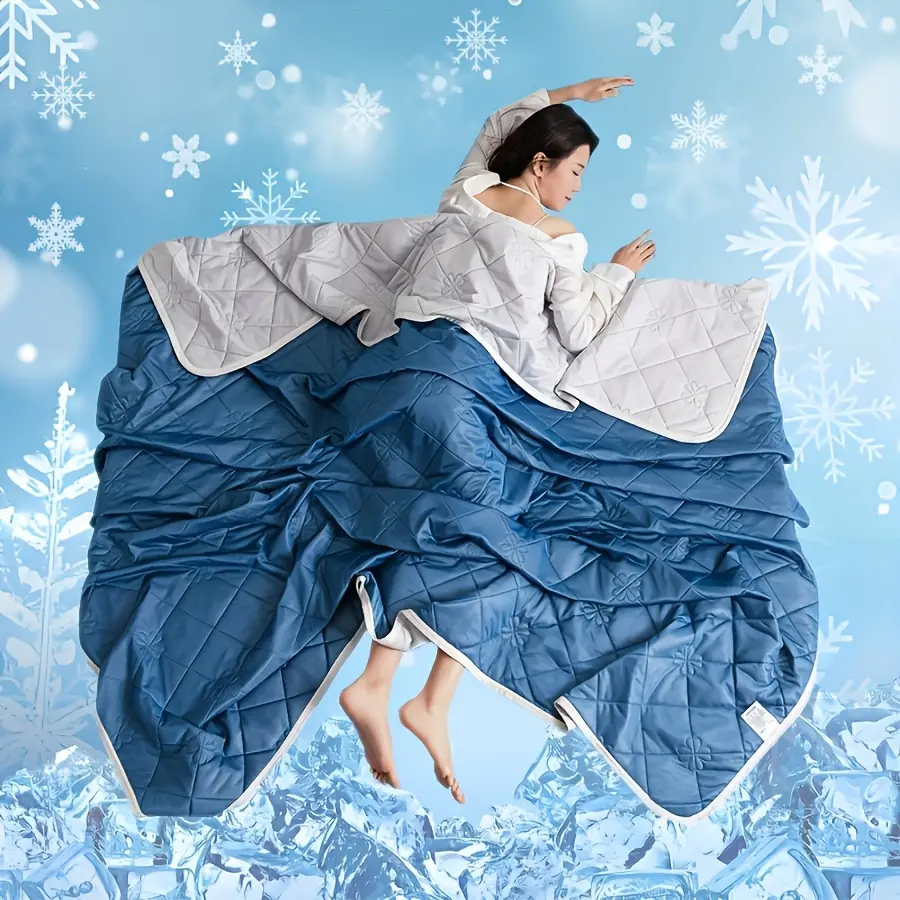 1pc Cooling Summer Quilt, Thin Breathable Soft Smooth Machine Washable Summer Blanket, Suitable for Hot Sleepers