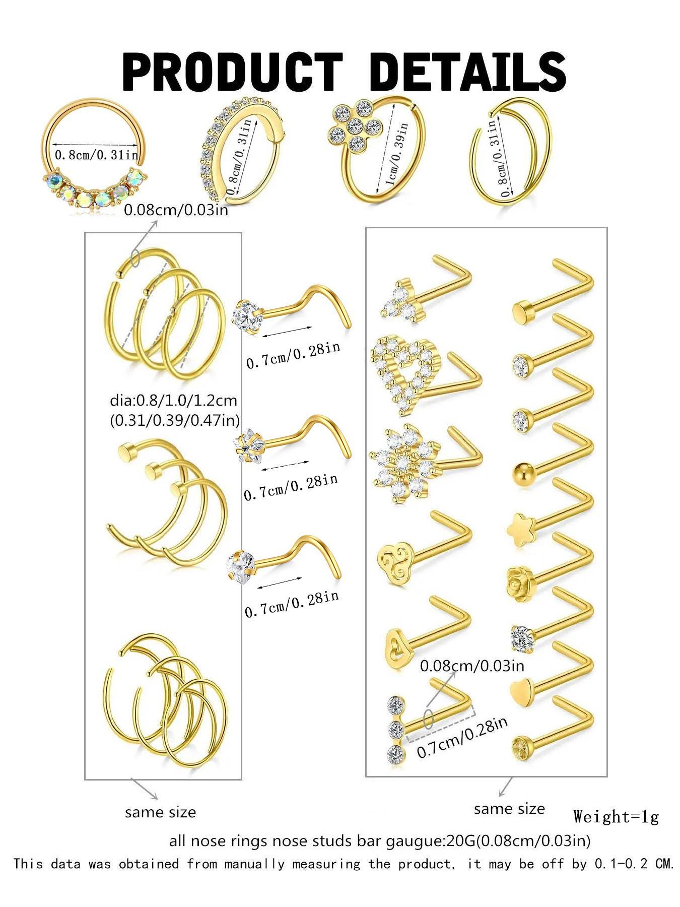 Simple Elegant Rhinestone Decor Nose Ring, Gift for Wife, Nose Studs for Women, Body Jewelry for Party, Daily Clothing Decor, Exquisite Jewelry for Gift Simple Elegant Rhinestone Decor Nose Ring, Gift for Wife, Nose Studs for Women, Body Jewelry for Party, Daily Clothing Decor, Exquisite Jewelry for Gift