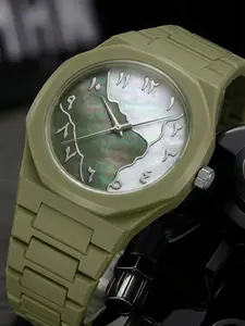 Men's Case Dial Quartz Watch, Elegant Analog Dial, Fashionable Arabic Numerals, Versatile Casual Business Student Watch, Trendy and Stylish, Business Quartz Wristwatch