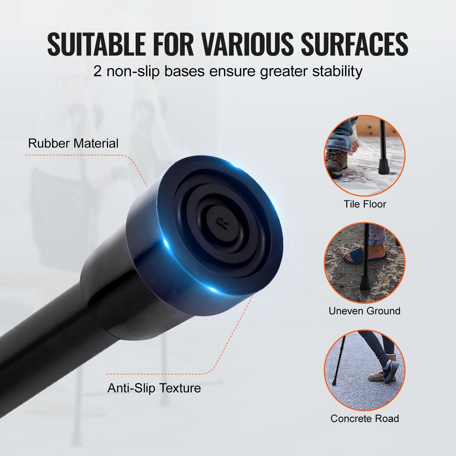 VEVOR Forearm Crutches for Adults, Folding Walking Forearm Crutches with 10-Level Adjustable Height, Lightweight Aluminum Medical Crutches with Open Cuff for Leg Injury Surgery Disabled, 1 Pair 350LBS VEVOR Forearm Crutches for Adults, Folding Walking Forearm Crutches with 10-Level Adjustable Height, Lightweight Aluminum Medical Crutches with Open Cuff for Leg Injury Surgery Disabled, 1 Pair 350LBS