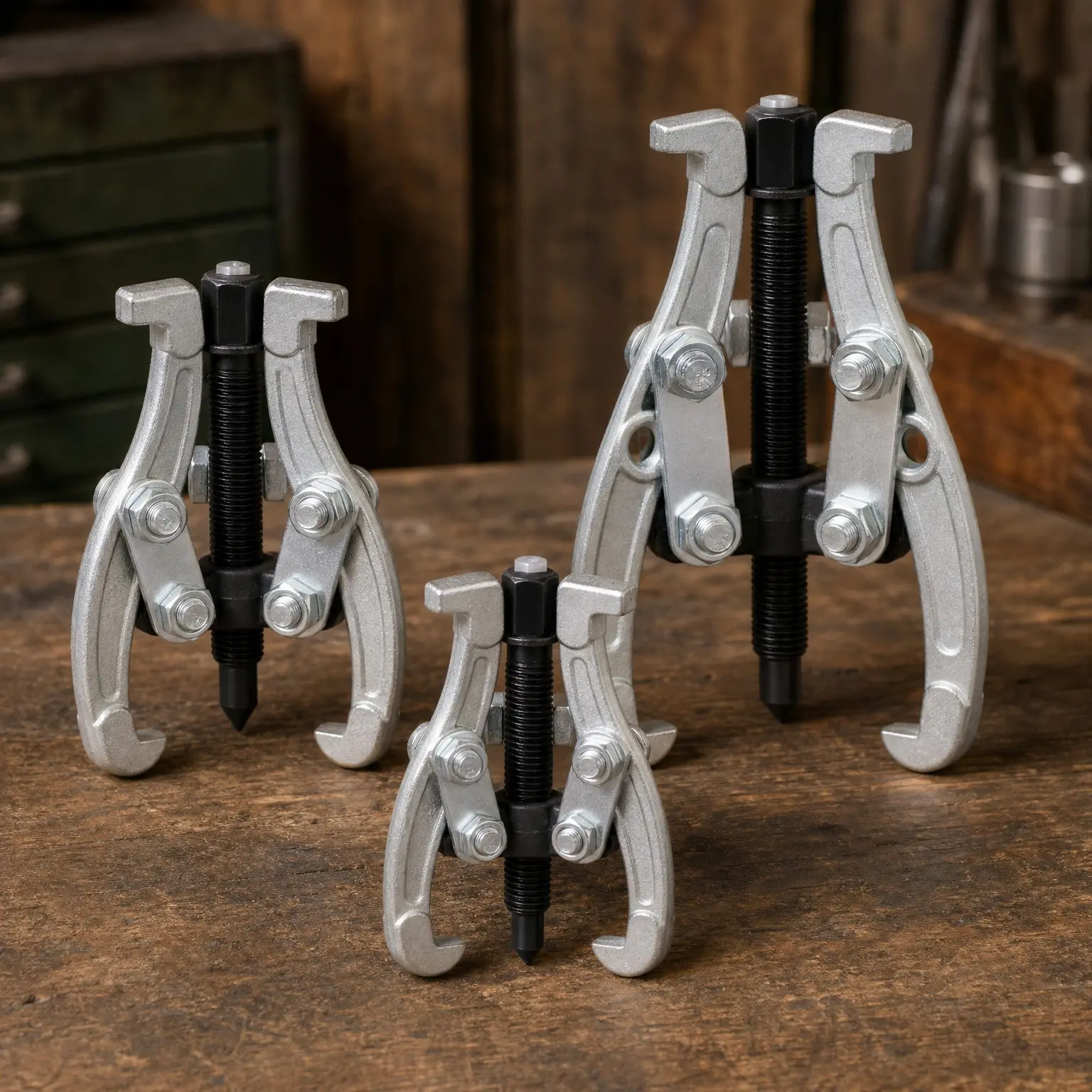 3" 4" 6" Gear Puller Set, 3-Jaw Puller with Reversible Jaws | 3-Piece Bearing Pulley Puller Tool Kit for Pulley Gear Bearing Flywheel Removal, SilverGift