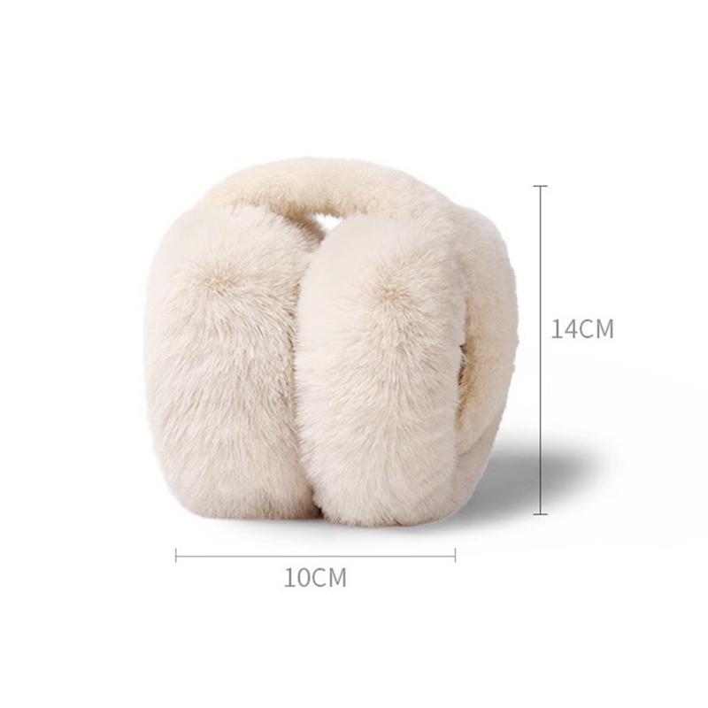 KatchMe Women's Versatile Solid Color Fluffy Foldable Thermal Earmuffs, Thick Plush Warm Ear Protection for Winter, Minimalist Portable Earmuffs KatchMe Women's Versatile Solid Color Fluffy Foldable Thermal Earmuffs, Thick Plush Warm Ear Protection for Winter, Minimalist Portable Earmuffs