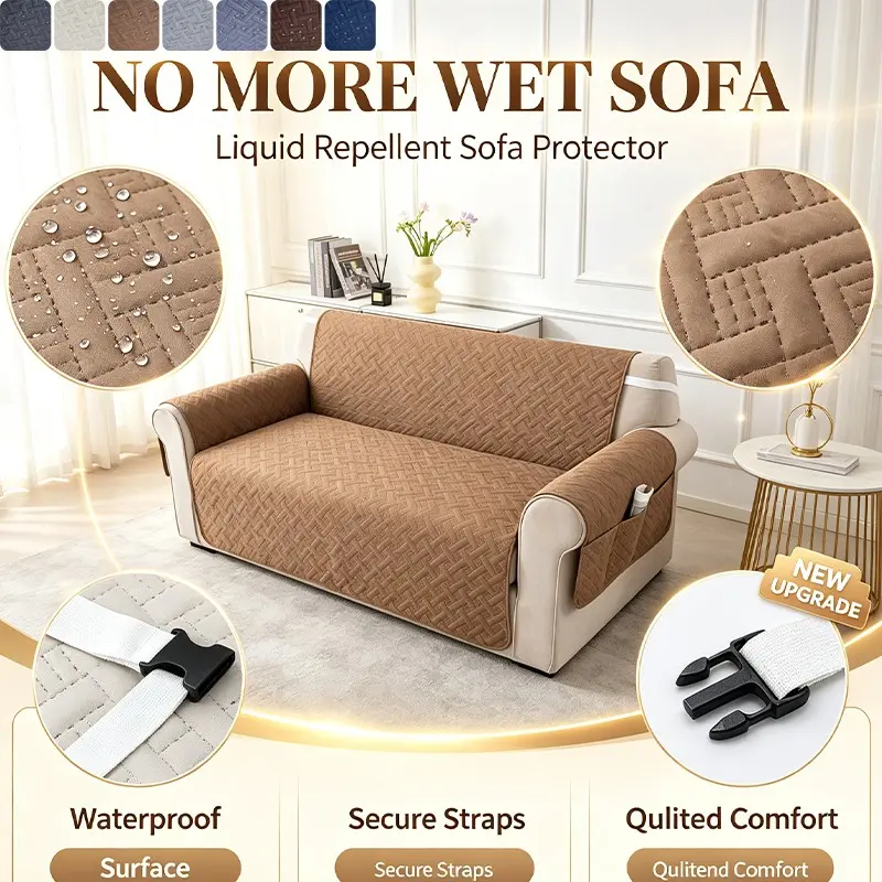 Waterproof Sofa Cover, Non-Slip Quilted Couch Protector for 1/23-Seater Couch, Shifting Is Over – Non-Slip Waterproof Sofa Cover for 1, 2, 3 Seat Couches