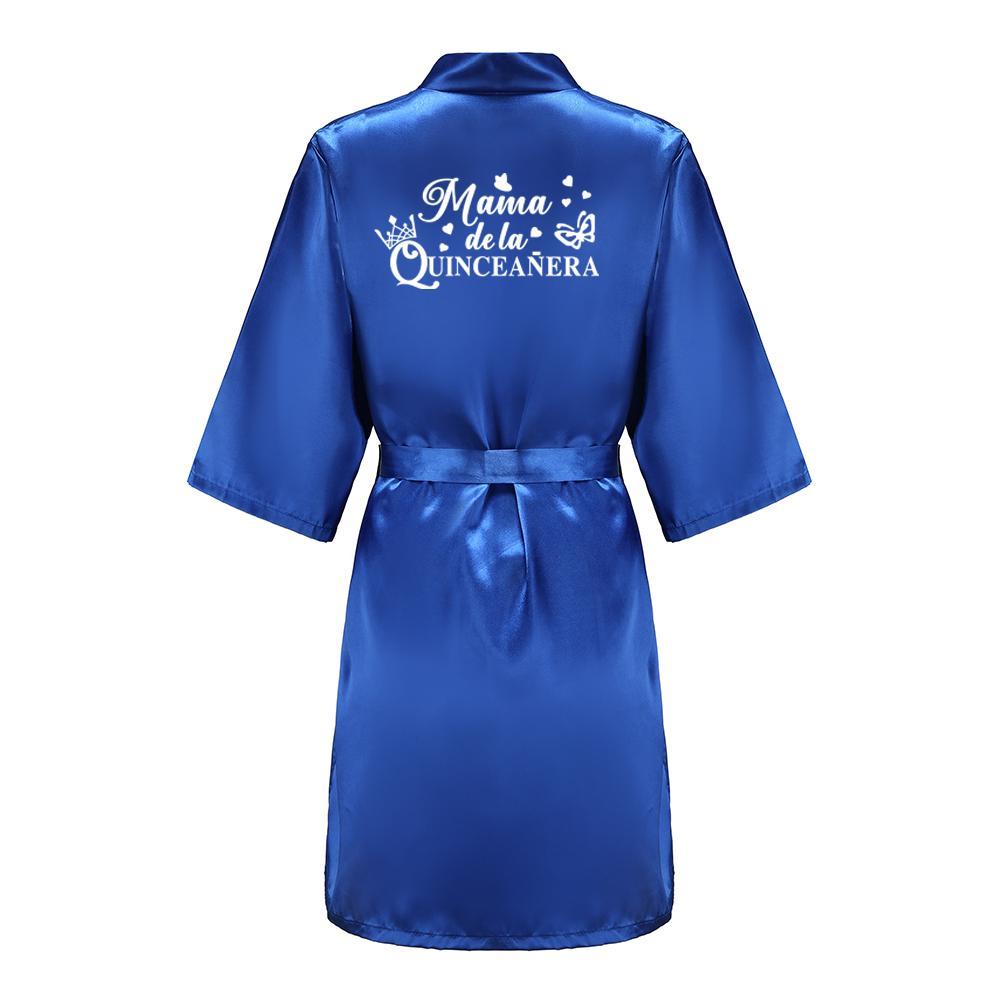 Princess Sweet 15 Years Girl Birthday Party Robes Quinceanera Robe Mis XV Bathrobe Silkly Nightgown