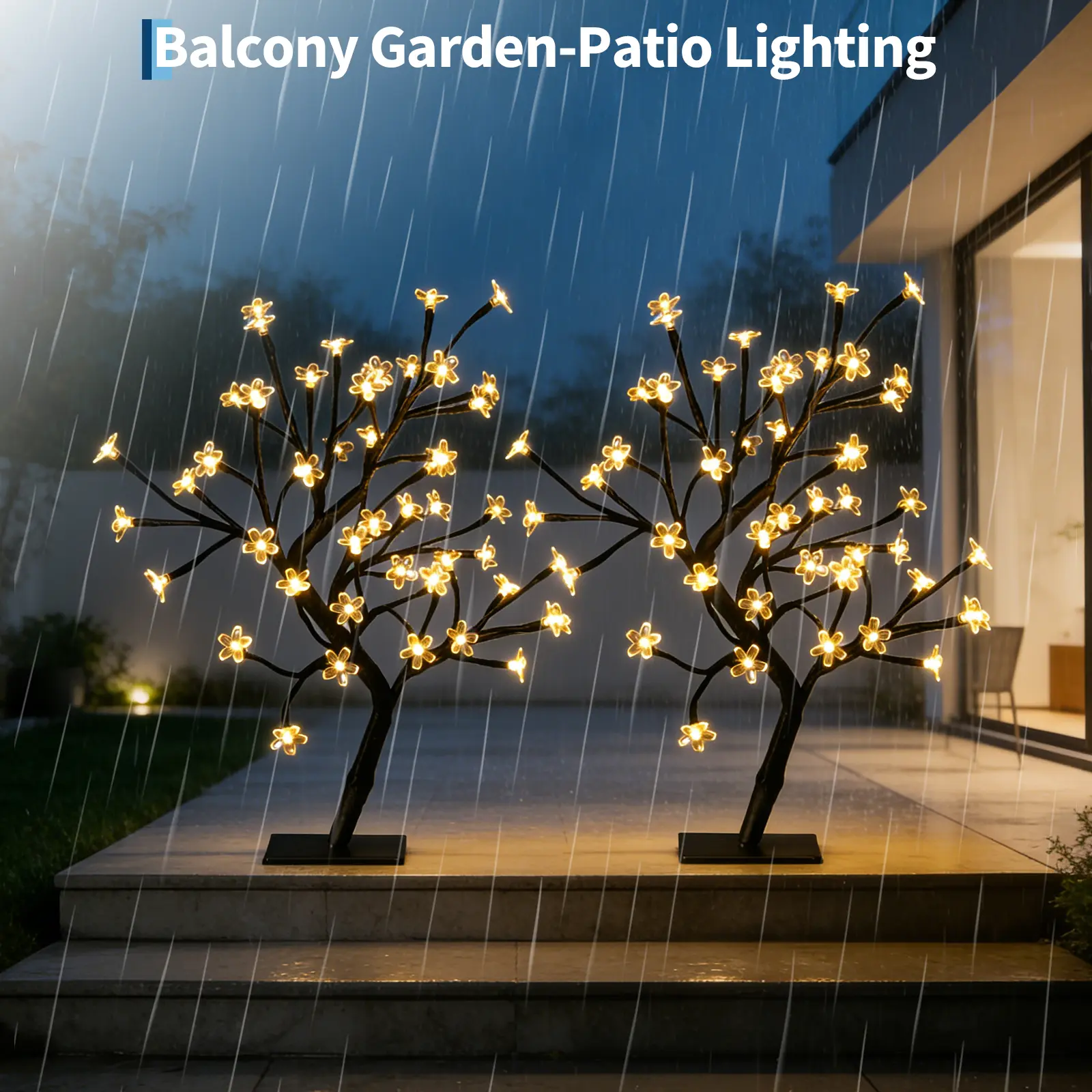 Lighted Artificial Eucalyptus Bonsai Tree, 24 Warm‑White LED Lights, Adjustable Bendable Branches and Built‑in Timer, USB & Battery Dual Power Supply, Tabletop Faux‑Tree Decor for Household, Wedding and Christmas Ornaments