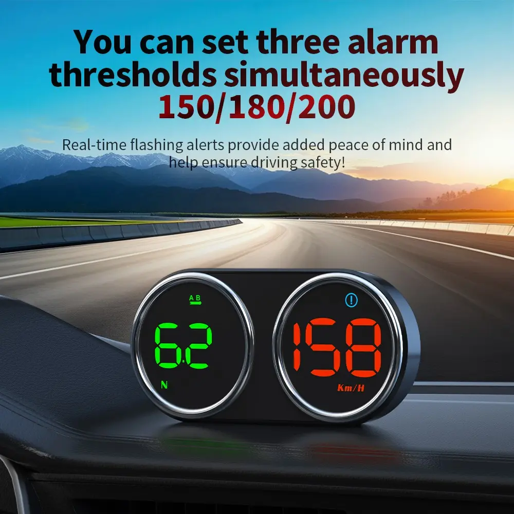 Universal Car HUD Head Up Display G28 Digital Speedometer MPH KMH speed display