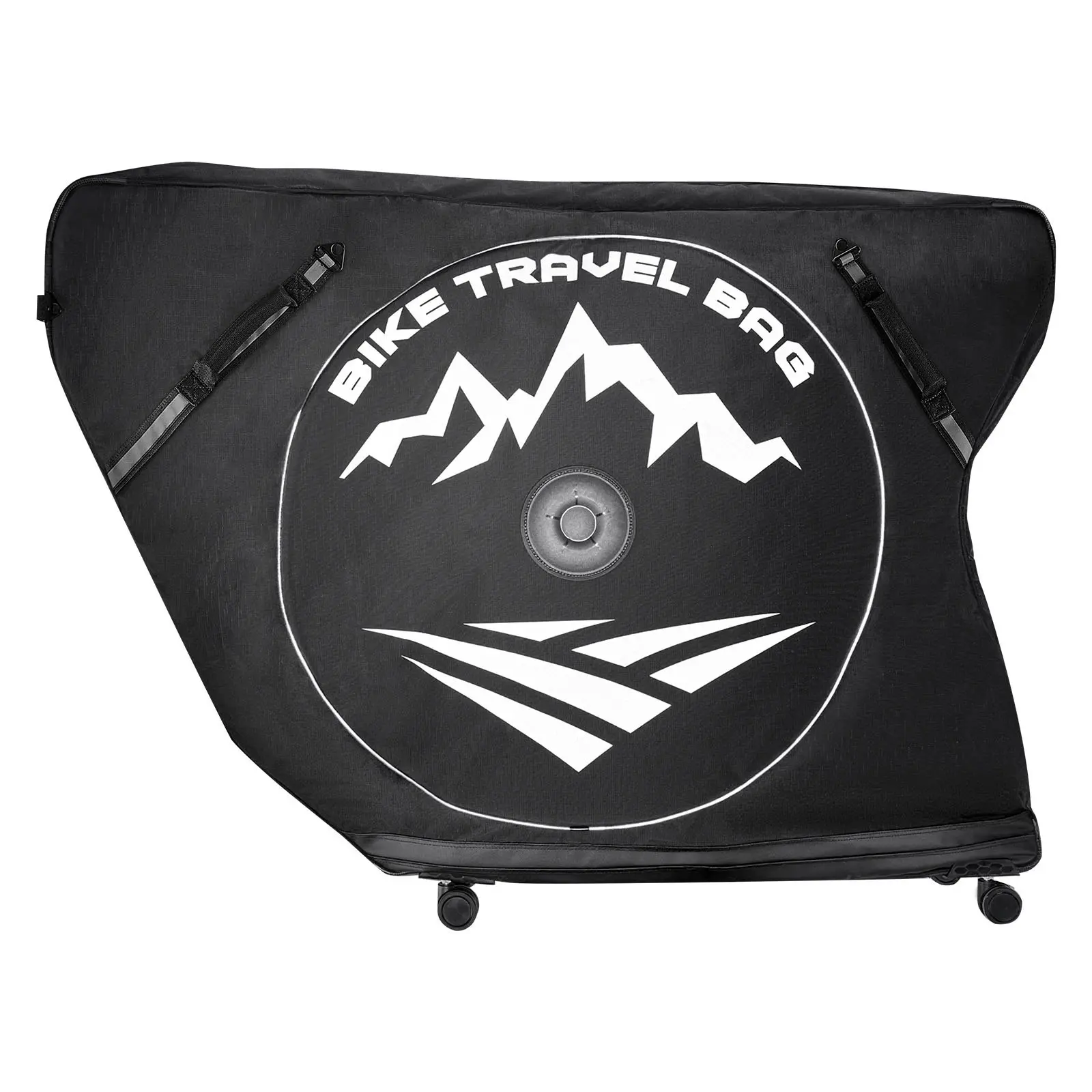 VEVOR Triathlon Bike Travel Bag, Transport Bicycle Storage Carry Bag with TSA Lock Dual Zipper, Triathlon Bicycle Case Max. Wheelbase 42 in for Travel, Outdoor Use, Train Airplane Subway Transport