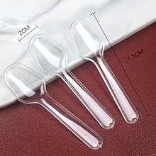 Make food sampling easy and clean with these 1000 mini clear taster spoons!Made of sturdy food-safe plastic, 2.95 x 0.79 inch slim design works wonderfully for jelly, ice cream, cake, spices, and appetizers.Disposable convenience