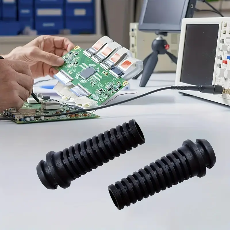 12pcs rubber cable protector-anti-bending wire sorting clip protector, suitable for home and office layout, desktop and wall cable fixation.