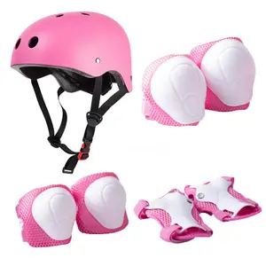 7Pcs Kids Protective Gear Set, Toddler Helmet + Knee Elbow Wrist Pads, Adjustable Safety Gear for Skateboard Bike Scooter Roller Skating