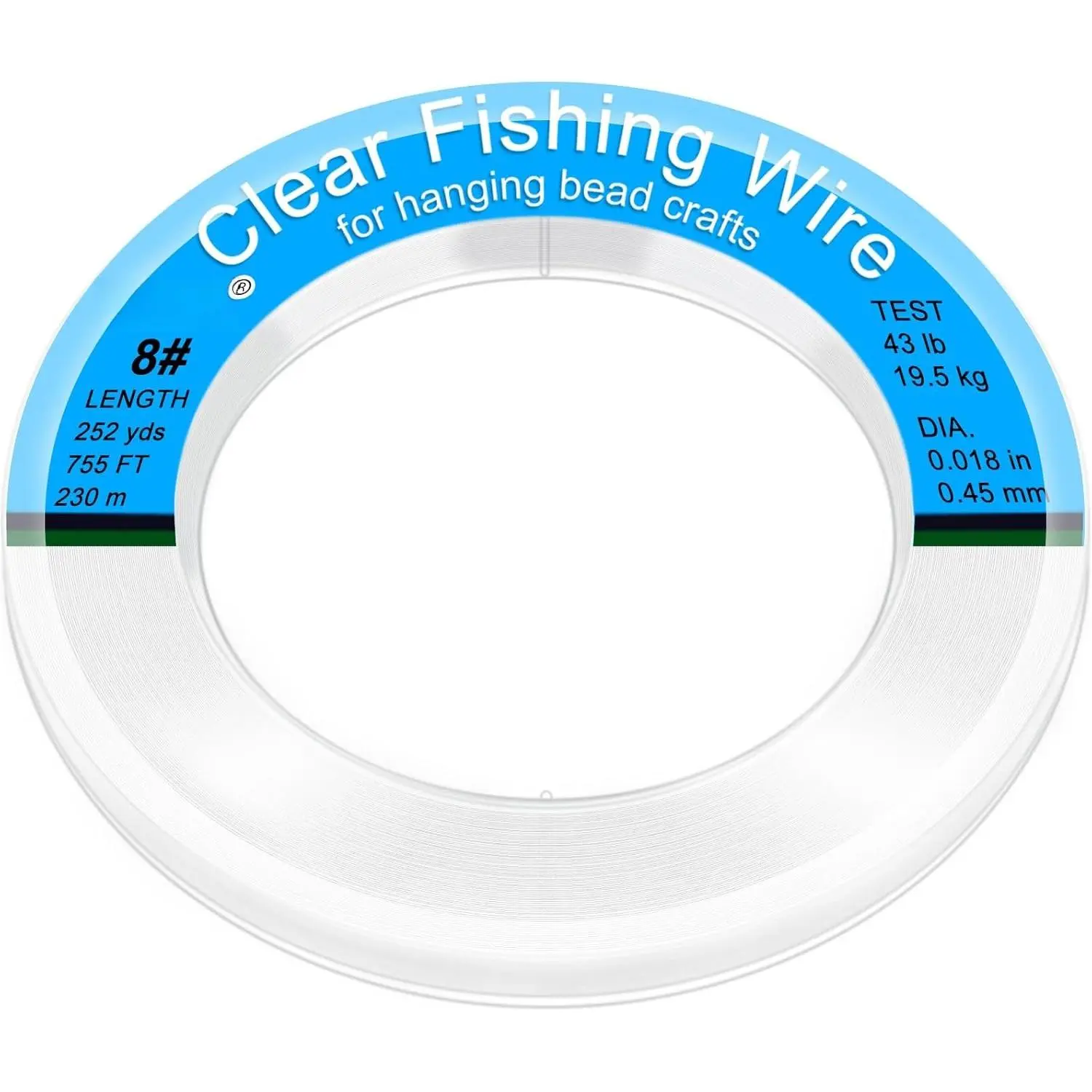 Clear Fishing Wire,755FT Monofilament Fishing Line,Clear String for , Wire Invisible Nylon Thread for  Balloon,Garland,Picture,Crafts,Decorations,Suitable for Beading Sewing