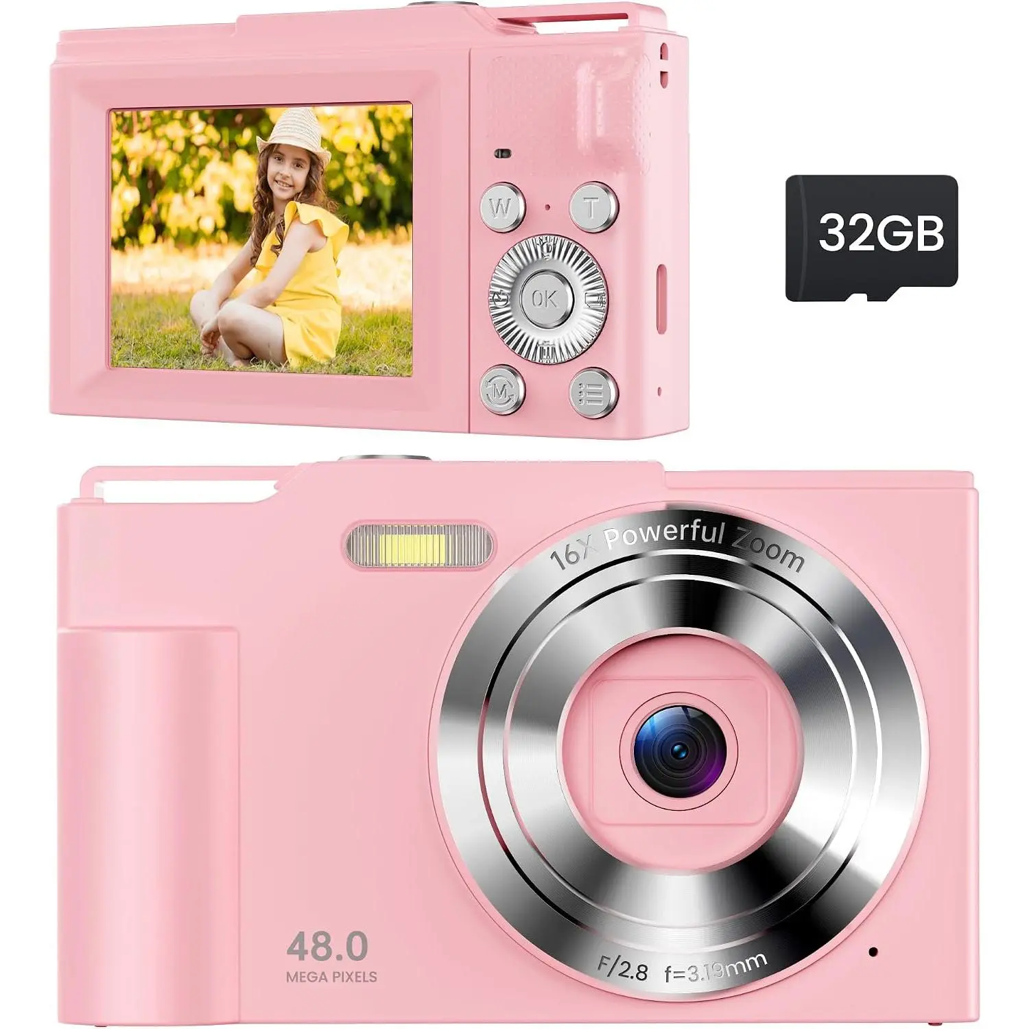 Digital Camera for :  Camera for Teens - Christmas Birthday Gifts for Girls 8-10 - 16X Zoom Shoot Cam for Ages 8-13 - Compact Camera for 6 7 8 9 10 - Toys for