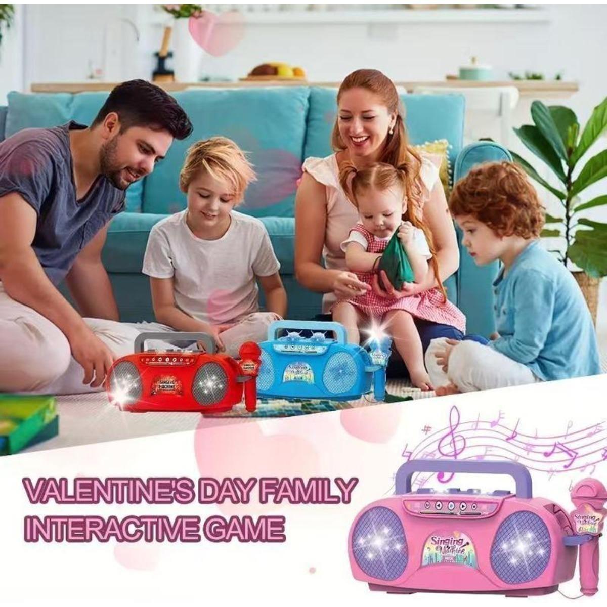 Singing machine toy with microphone, children's singing machine microphone music toy, suitable for boys and girls as birthday and Easter gifts