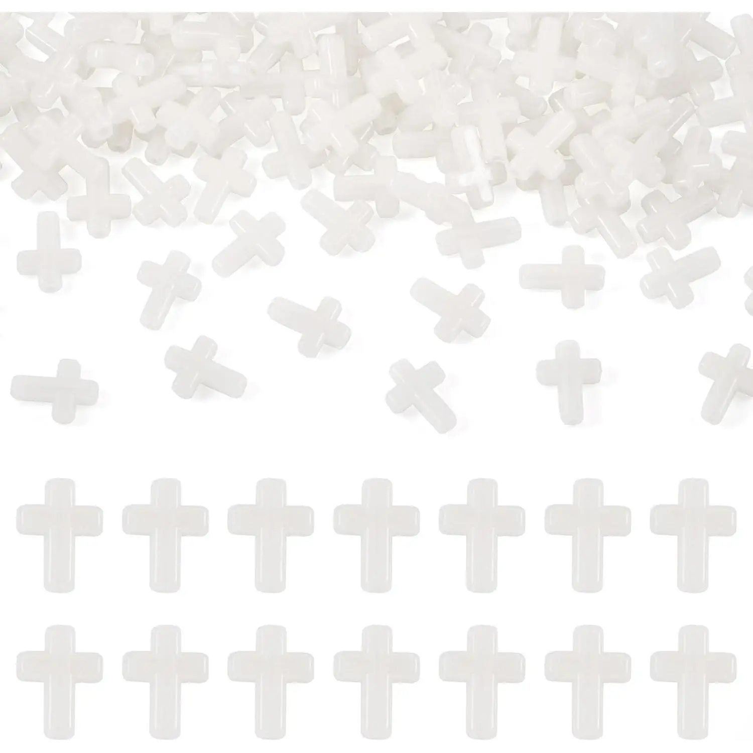 100 count Glow in The Dark   Beads Transparent  Loose Spacers 16x12x4.5mm for Easter Halloween Necklace Bracelet  Making Supplies