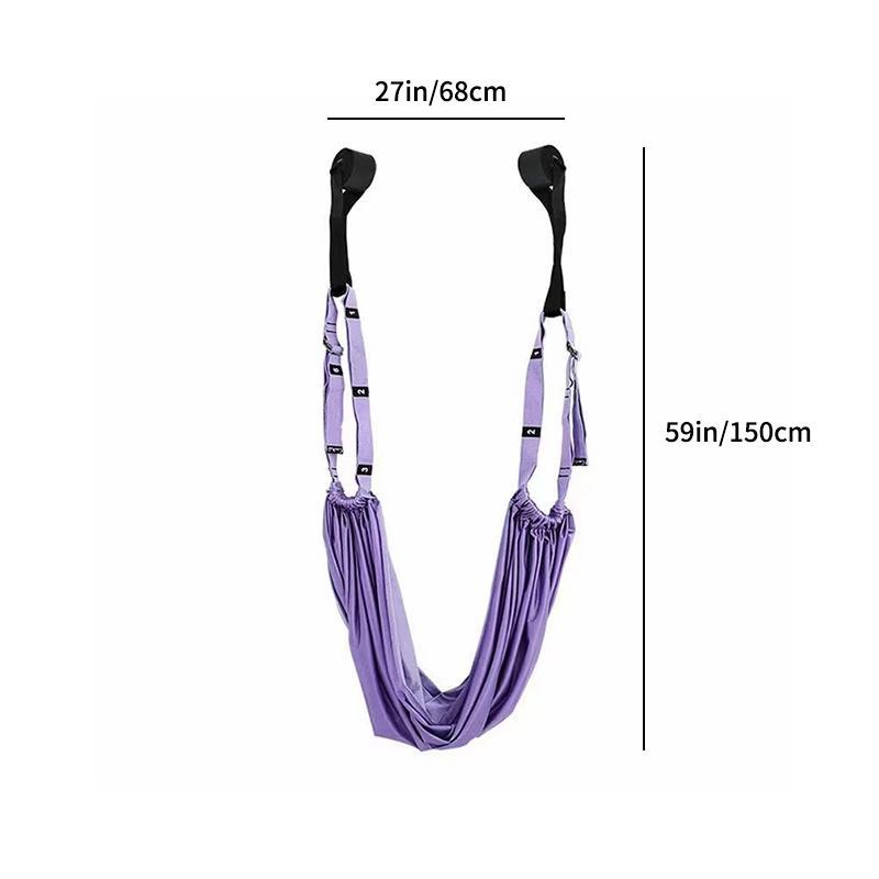 Multifunctional Aerial Yoga Hammock with Resistance Band, Ideal for Ballet Gymnastics Pilates, Home Back Bend Trainer Door Hanging Inversion Strap
