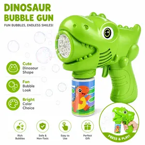 Dinosaur Bubble Machine, Cool Automatic Bubble Gun, Massive Bubbles, Summer Outdoor Party Essential, Kids Birthday Gift, Needs 4xaa Batteries and Bubble Solution