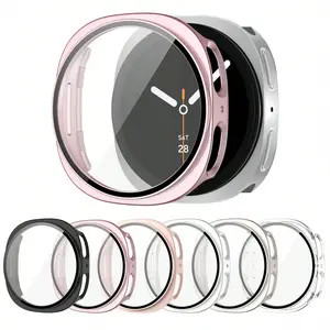 6-Pack, Smartwatch Accessories, multi-colored, full-coverage cases for Samsung Galaxy Watch 8. Features high-definition clarity, responsive touch sensitivity, and anti-slip/scratch-resistant properties. Suitable for sports and casual wear, unisex design