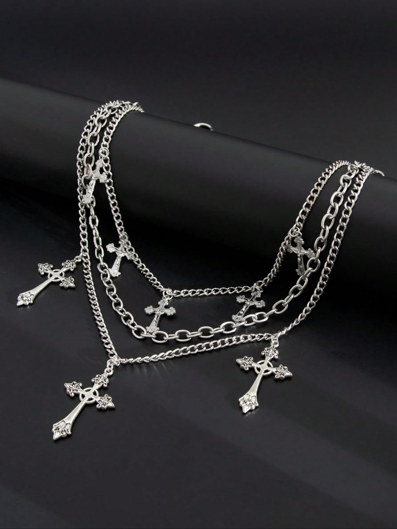 Fashion Hip Hop Punk Cross Waist Chain, Men's Unique Charm Body Chain for Pants Decoration, Trendy Accessories for Stylish