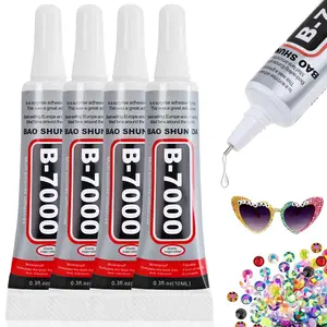B-7000 Craft Glue for Jewelry Making, Multi-Function B-7000 Super Adhesive Glues Liquid Fusion Glue for Rhinestones Crafts, Clothes Shoes, Fabric, Jewelry Making, Cell Phones, High Strength Glue