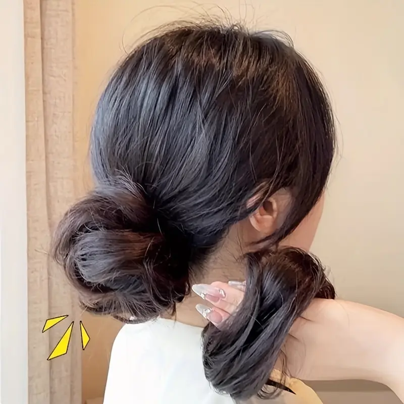 Straight Hair Loop Ball Head, Natural and Comfortable, Heat-resistant Fiber Wig, Easy To Wear, Suitable for All Women, Wig Accessories, Halloween, Christmas