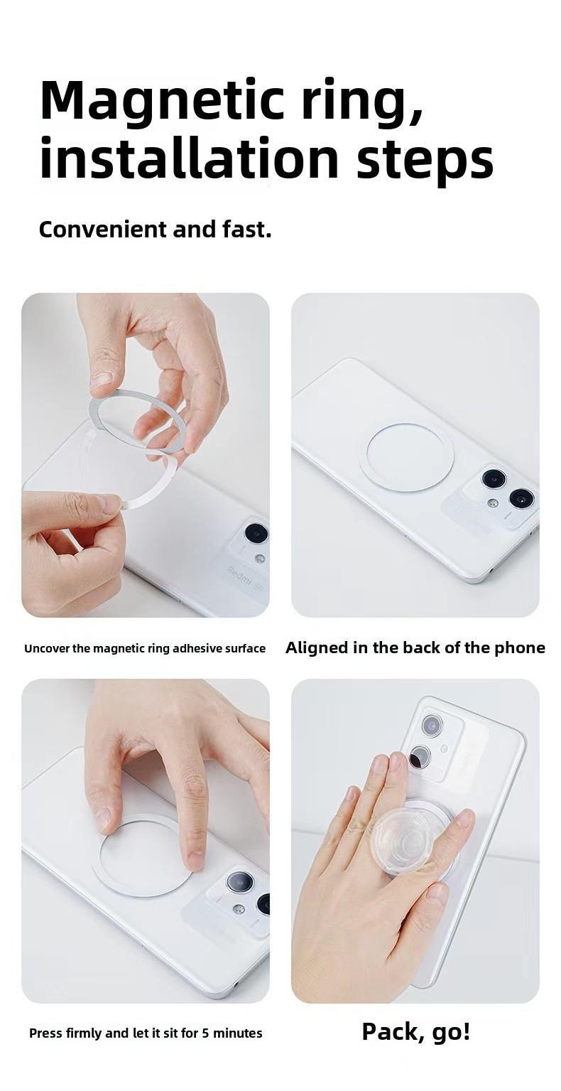 Grippopso Magnetic Folding Mobile Phone Grip Holder Socket Support Tok for IPhone 16 15 14 13 Ring Finger Expanding Stand