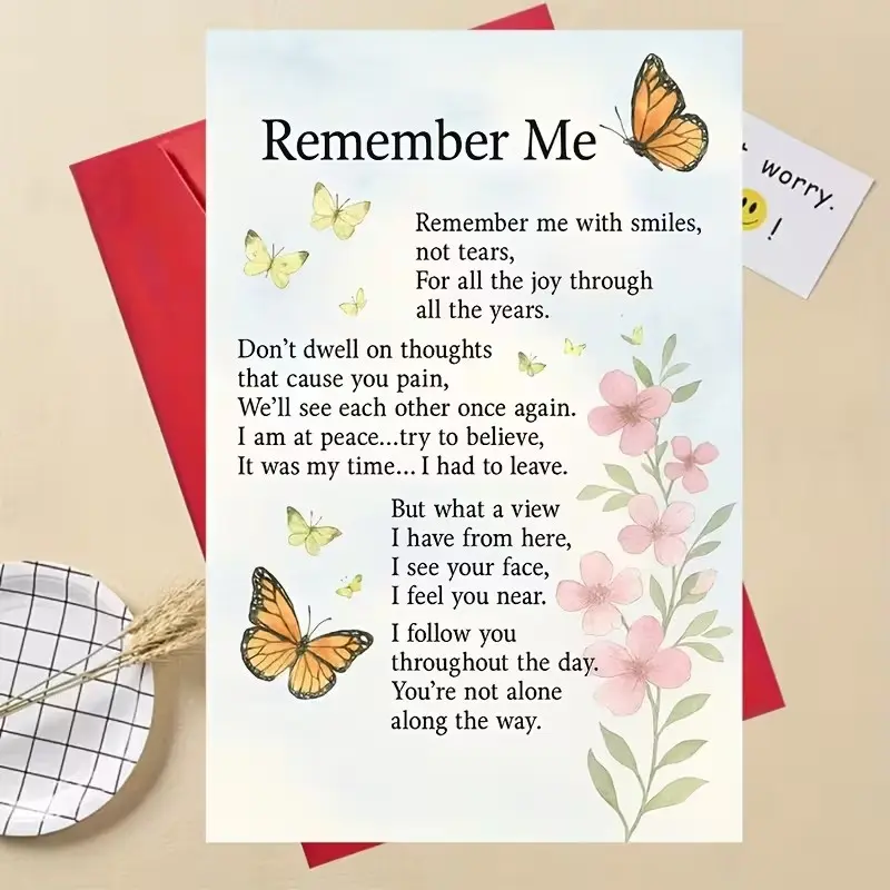 1 SET Sympathy Memorial Cards with Soothing Butterfly and Floral Designs – Warm Messages of Support, Greeting Cards | Floral and Butterfly Designs | Elegant Calligraphy, Funeral Memorial Cards, Sympathy Cards, Christmas Cards with Envelopes.