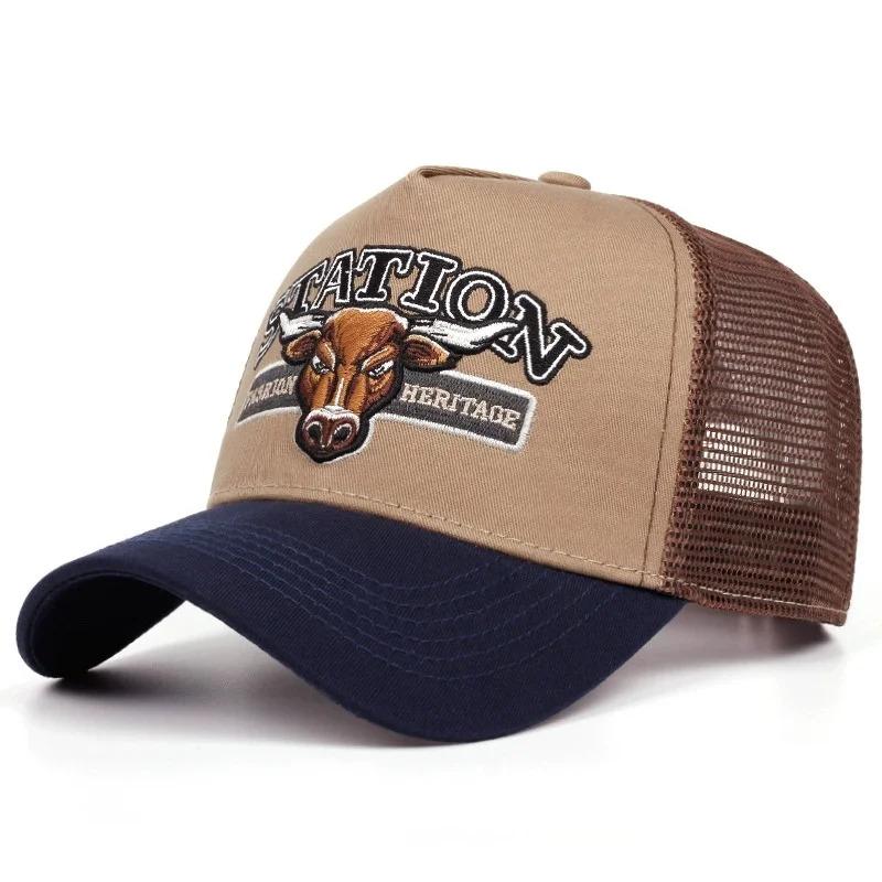 Hot Sale Unisex Summer Fishing Cap Breathable Mesh Trucker Hat Men Women Big Fish Fisherman Sports Snapback Hat Outdoor Cap