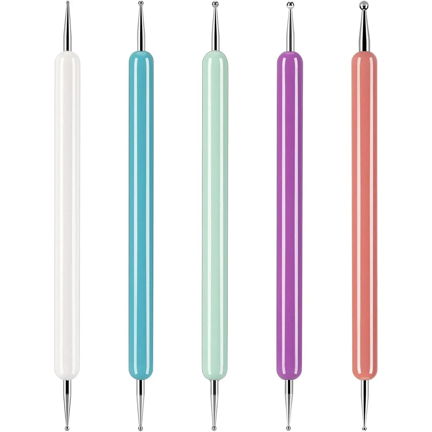 5 Pcs Pattern Tracing Stylus, Ball Embossing Stylus for Transfer Paper, Tracing Tools for Drawing, Embossing Tools for Paper, Art Dotting Tools for Nail Art, Ball Tip Clay Tools Sculpting Stylus