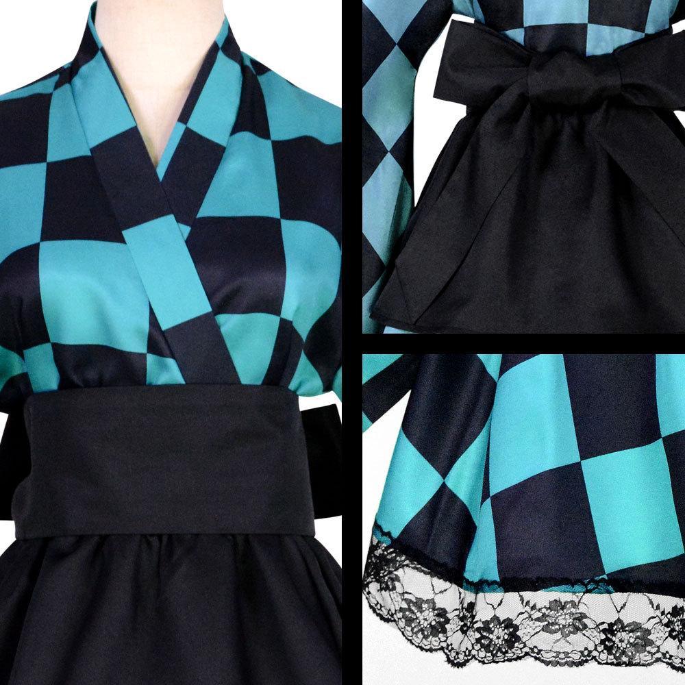 Demon Slayer Anime Inosuke Kamado Nezuko Cosplay Costume Kochou Shinobu Halloween Maid Dress Outfit For Women Fancy Costume